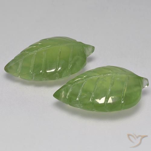 Pedras preciosas de Prehnite Verde amarelado natural de 13.81 ct, Chique, Transparente