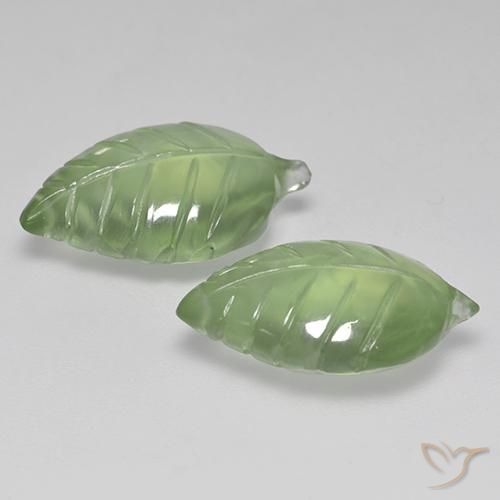 Pedras preciosas de Prehnite Verde médio natural de 14.35 ct, Chique, Transparente