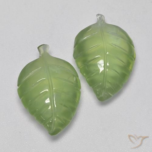 Pedras preciosas de Prehnite Amarelo verde natural de 13.56 ct, Chique, Transparente