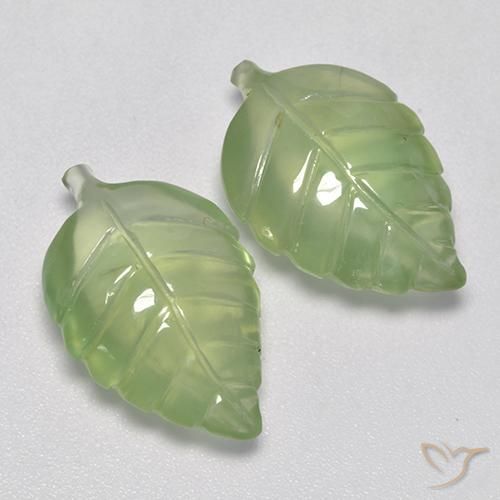 Pedras preciosas de Prehnite Pêra Pêra Verde natural de 14.20 ct, Chique, Transparente
