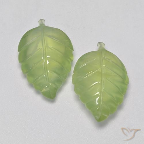 13.35ctw Natural verde quente Prehnite, Chique, Transparente