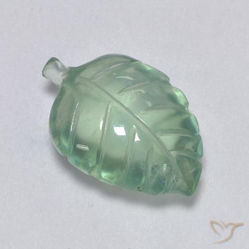 Prehnita verde natural 6,40ct, forma extravagante, transparente