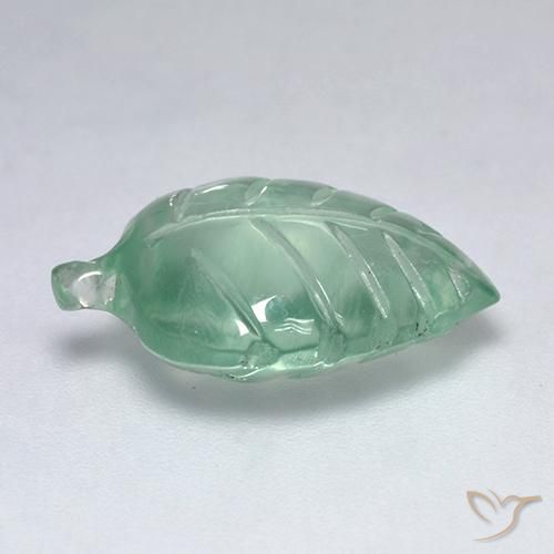 Prehnita verde natural 6,40ct, forma extravagante, transparente