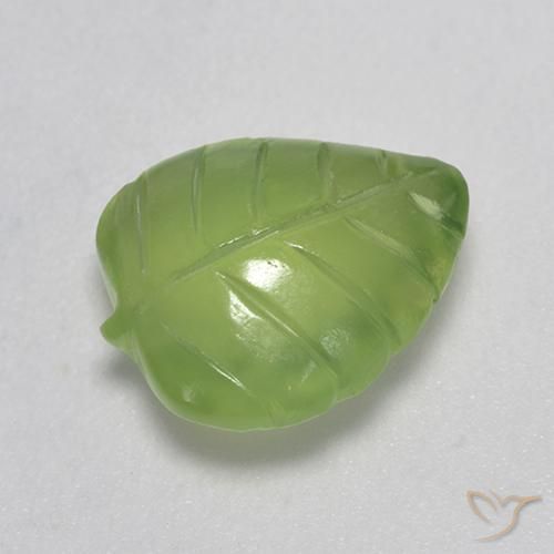 Prehnite Verde amarelado Natural 4.86ct, Chique, Transparente