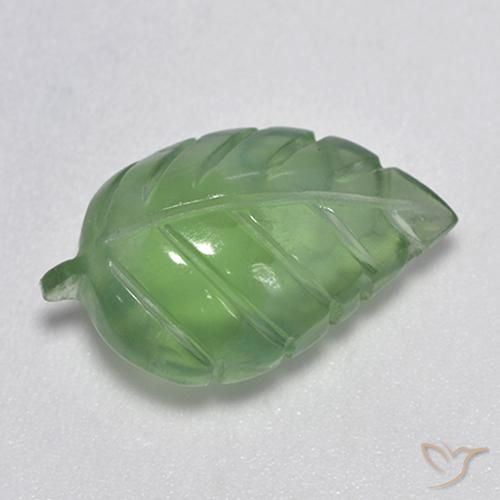 Prehnite verde pêra Natural 7.19ct, Chique, Transparente
