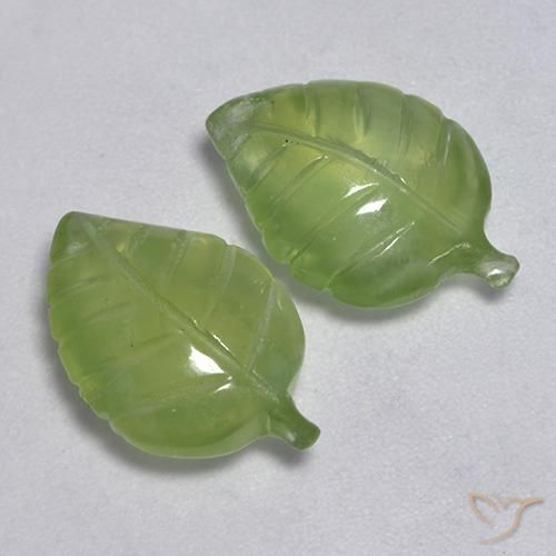 Pedras preciosas de Prehnite Verde amarelado natural de 8.53 ct, Chique, Transparente