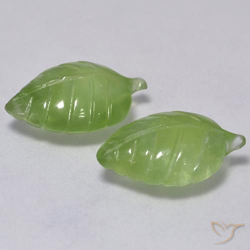 Pedras preciosas de Prehnite Verde amarelado natural de 8.53 ct, Chique, Transparente