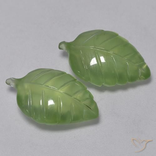 Pedras preciosas de Prehnite Verde limão natural de 12.46 ct, Chique, Transparente