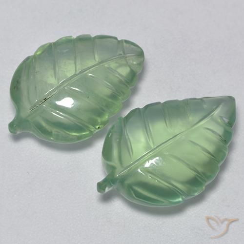 Pedras preciosas de Prehnite verde quente natural de 14.38 ct, Chique, Transparente