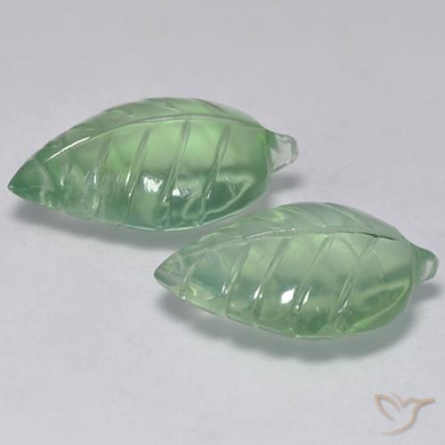 Pedras preciosas de Prehnite verde quente natural de 14.38 ct, Chique, Transparente