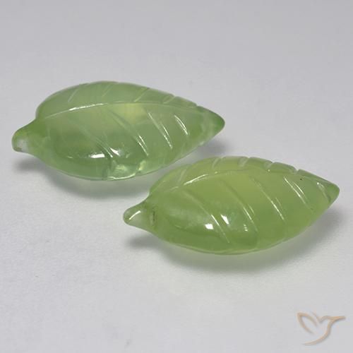 Pedras preciosas de Prehnite verde pêra natural de 10.37 ct, Chique, Transparente