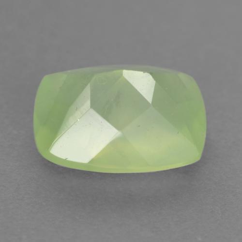 Prehnita verde natural 1,50ct, almofada cortada, translúcido