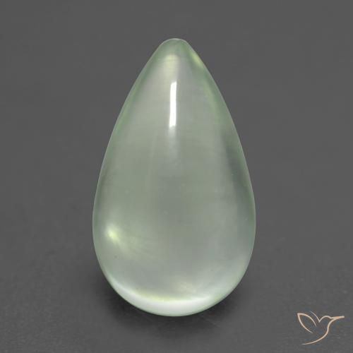 2.58ct Natural Verde muito claro Prehnite, Formato de pêra, Transparente