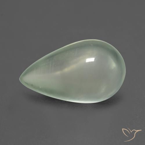 Prehnite Verde muito claro Natural 2.58ct, Formato de pêra, Transparente