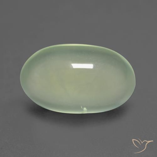 3.50ct Natural Verde pálido Prehnite, oval, Transparente