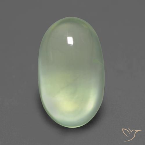 Prehnite Verde pálido Natural 3.50ct, oval, Transparente