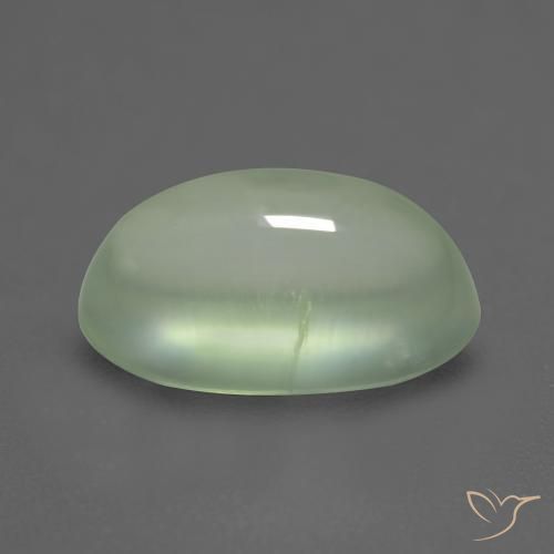 Prehnite Verde pálido Natural 3.50ct, oval, Transparente