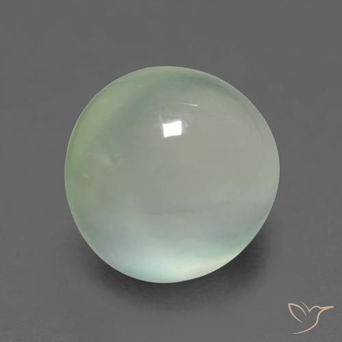 Prehnite Verde Sábio Muito Claro Natural 2.75ct, oval, Transparente