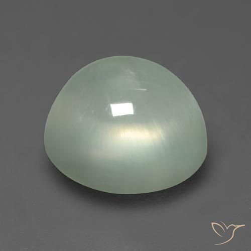 Prehnite Verde Sábio Muito Claro Natural 2.75ct, oval, Transparente
