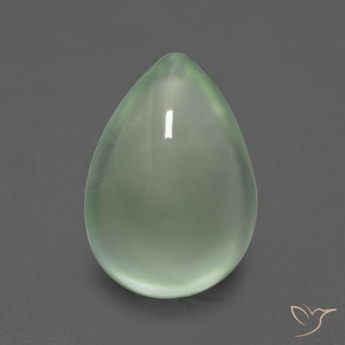 Prehnite Verde Pêra Claro Natural 3.63ct, Formato de pêra, Transparente