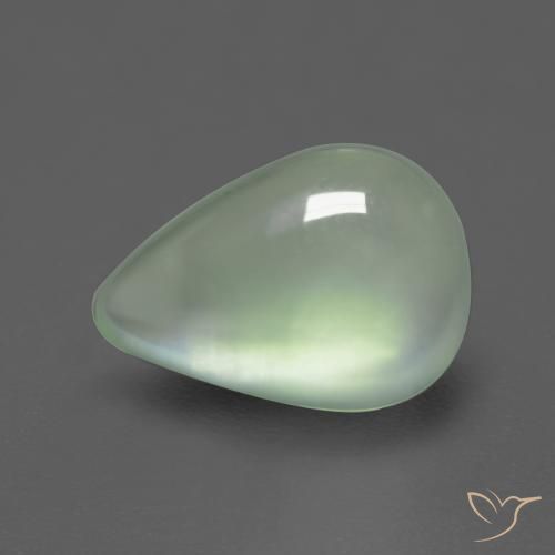 Prehnite Verde Pêra Claro Natural 2.72ct, Formato de pêra, Transparente