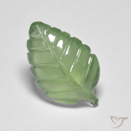 Prehnite Verde amarelado Natural 3.86ct, Chique, Transparente