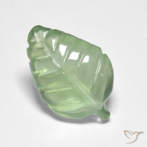 Prehnite verde pêra Natural 4.19ct, Chique, Transparente