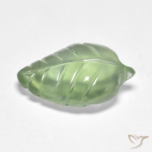 Prehnite verde pêra Natural 4.19ct, Chique, Transparente