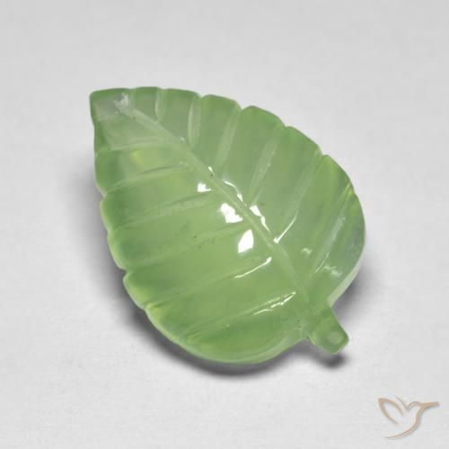 Prehnite Verde amarelado Natural 5.85ct, Chique, Transparente