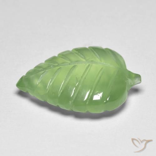 Prehnite Verde amarelado Natural 5.85ct, Chique, Transparente