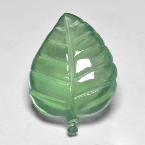 Prehnite verde quente Natural 8.50ct, Forma extravagante, Transparente