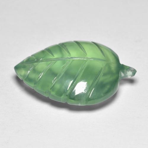 Prehnite verde quente Natural 8.50ct, Forma extravagante, Transparente