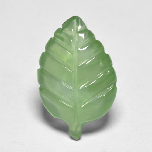 Prehnita verde natural 4,92ct, forma extravagante, transparente