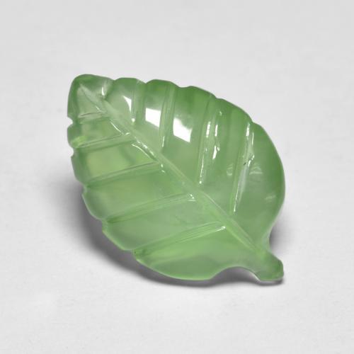 Prehnita verde natural 4,92ct, forma extravagante, transparente