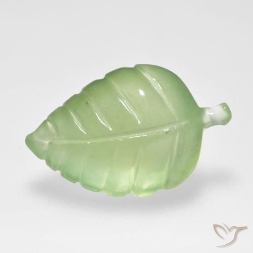 Prehnite Pêra Pêra Verde Natural 6.66ct, Chique, Transparente
