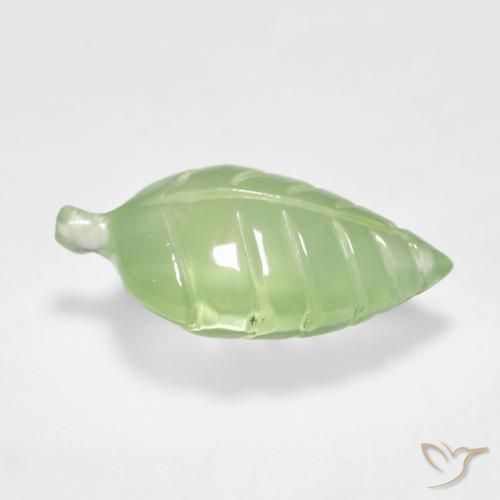 Prehnite Pêra Pêra Verde Natural 6.66ct, Chique, Transparente