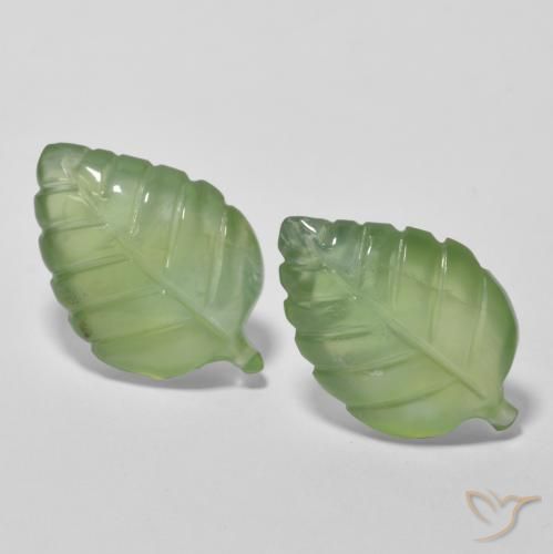 Pedras preciosas de Prehnite Verde limão natural de 13.11 ct, Chique, Transparente