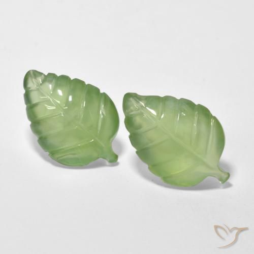 Pedras preciosas de Prehnite Verde amarelado natural de 13.68 ct, Chique, Transparente