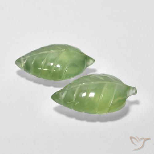 Pedras preciosas de Prehnite Verde amarelado natural de 13.68 ct, Chique, Transparente