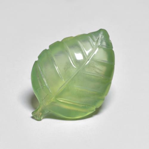 Prehnita verde natural 9,34ct, forma extravagante, transparente