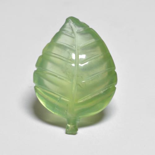 Prehnita verde natural 9,34ct, forma extravagante, transparente