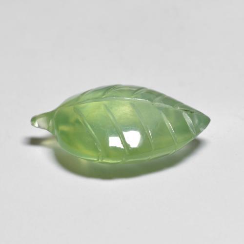 Prehnita verde natural 9,34ct, forma extravagante, transparente
