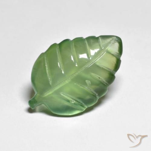 Prehnite verde pêra Natural 6.92ct, Chique, Transparente