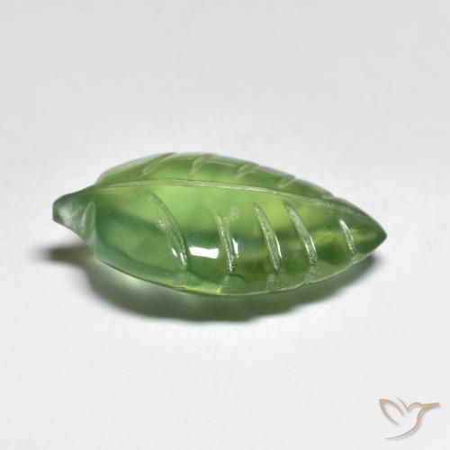 Prehnite verde pêra Natural 6.92ct, Chique, Transparente