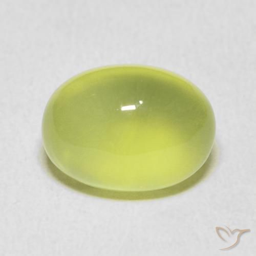 5.96ct Natural Verde limão Prehnite, oval, Transparente