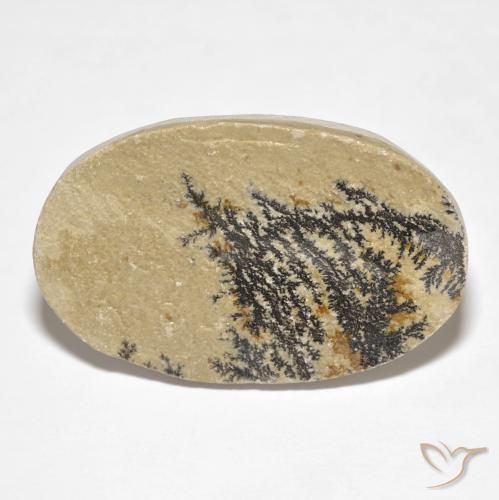 34.95ct Natural Multicolorido Dendrito Psilomelano, oval, Opaco