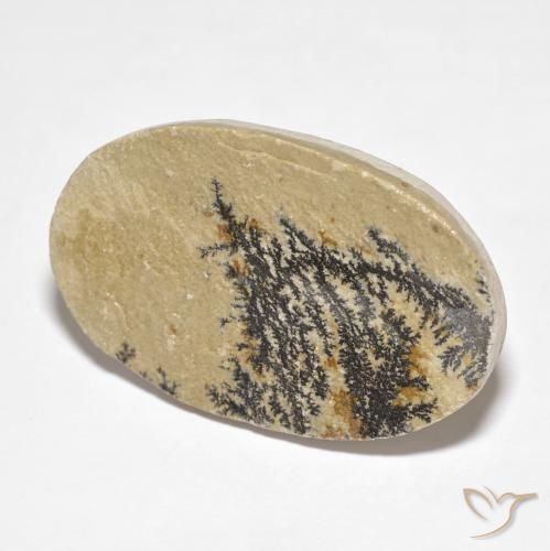 Dendrito Psilomelano Multicolorido Natural 34.95ct, oval, Opaco