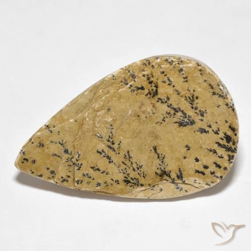 27.96ct Natural Multicolorido Dendrito Psilomelano, Formato de pêra, Opaco