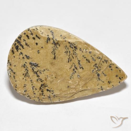 Dendrito Psilomelano Multicolorido Natural 27.96ct, Formato de pêra, Opaco