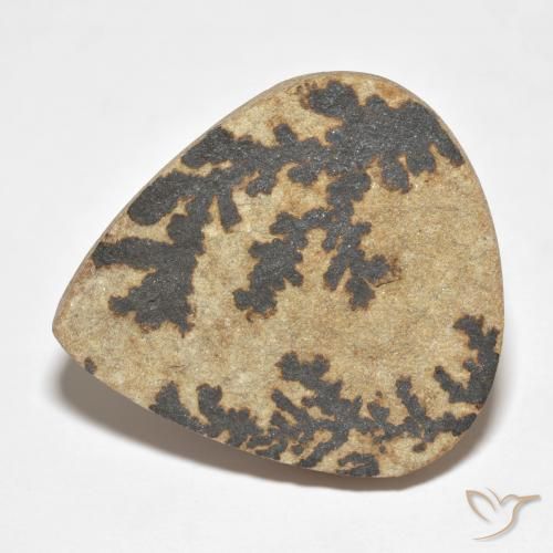 27.98ct Natural Multicolorido Dendrito Psilomelano, Formato de pêra, Opaco